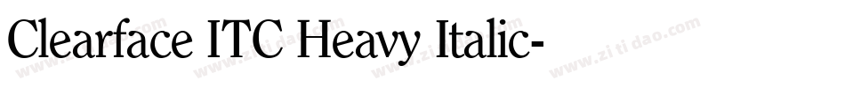 Clearface ITC Heavy Italic字体转换